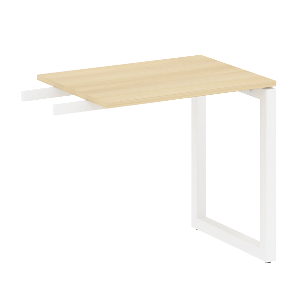 Metal System Quattro Приставной элемент на О-образном м/к 50БО.ПР-2 Акация/Белый металл 800*600*750 - Вид 1