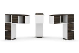 Concept Надставка низкая CN.DNN-003 Дуб Мали/Белый Бриллиант/Металл Белый 1099*365*1130 - Фото предпросмотра