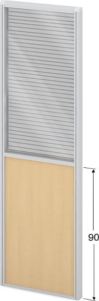 Модуль комбинированный "Мобильные офисные перегородки «Логика»"  ПК-ЛГ-МДК200х60/90Ж/Д-В1-300 бук натуральный - Вид 1