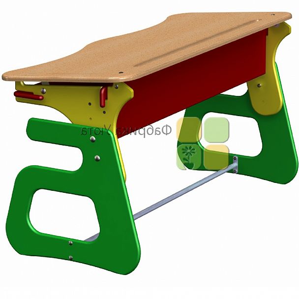 "Безбука" двухместный комплект  (парта + 2 стула, регулируемые) (2-4 гр.) - Вид 2