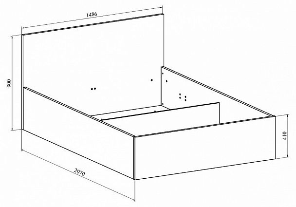Кровать полутораспальная Виктория ВИ-41 - Вид 4