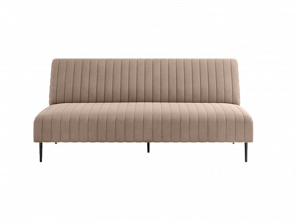 Baccara диван-кровать трехместный прямой без подлокотников, бархат бежевый 05 - Вид 2