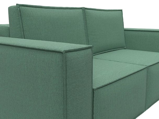 Диван прямой Куба мини Рогожка зеленый - Вид 4