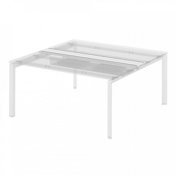 Двойной кабель-канал с щеткой и держателем "Тандем Премиум"  ПК-ТНП-ККЩ160/ДЖЭ18-В1-76 белый - Вид 1