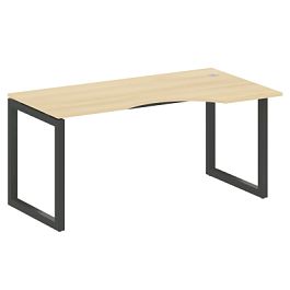 Metal System Quattro Стол криволинейный правый на О-образном м/к 50БО.СА-1 (R) Акация/Антрацит металл 1600*900*750 - Фото предпросмотра