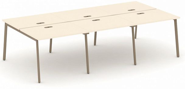 Рабочая станция на 6 мест "ESTETICA" ES.D.RS-6.1-LP Сатин - Вид 1