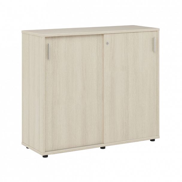 Тумба с раздвижными фасадами Trend Metal 123x43x107,2 светлый дуб - Вид 1