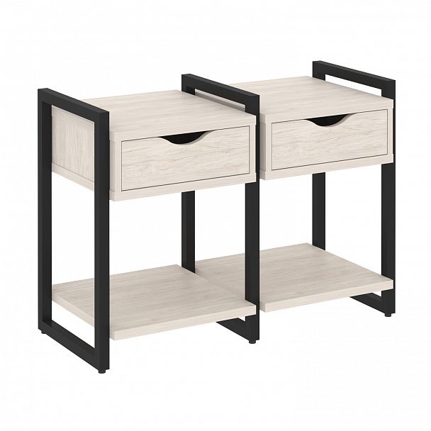 Тумба на опорах наборная "Loft" VR.L-TN-1.O денвер светлый/черный - Вид 1