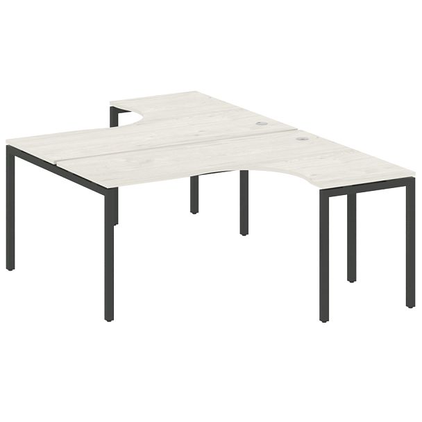 Metal System Quattro Р. ст. криволинейная на П-образном м/к 40БП.РАС-СА-2.4 Дуб наварра/Антрацит металл 1600*2435*750 - Вид 1