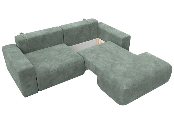 Диван угловой Лига-036 НПБ Классик правый угол Велюр зеленый - Вид 7