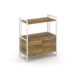 Rift Шкаф 2 ниши широкий RF.SS-22 Сандал Янтарный/Металл Белый 798*396*924 - Фото предпросмотра