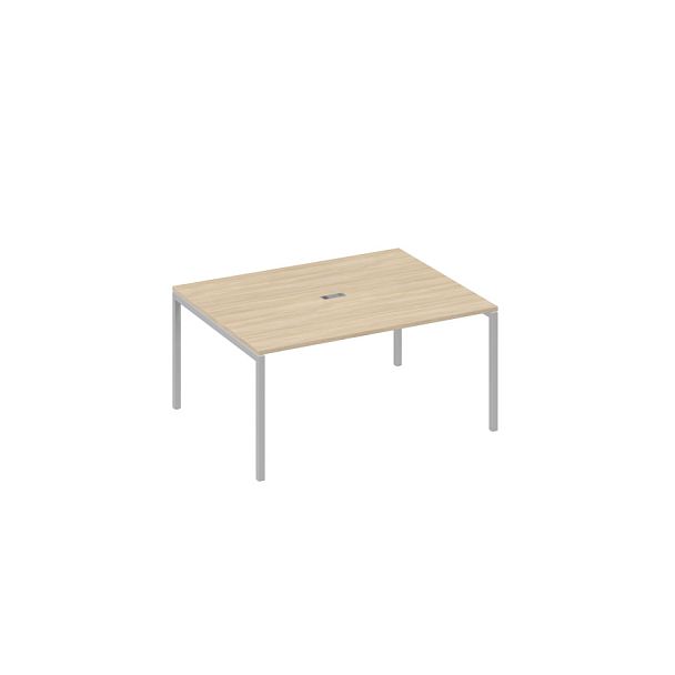Стол 160 переговорный с металлокаркасом DUE A4 А4 Б2 133 БП дуб скандинавский / металлокаркас серый - Вид 1
