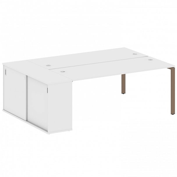 Рабочая станция "Metal System" БП.РС-СШК-1.5 белый/мокко - Вид 1