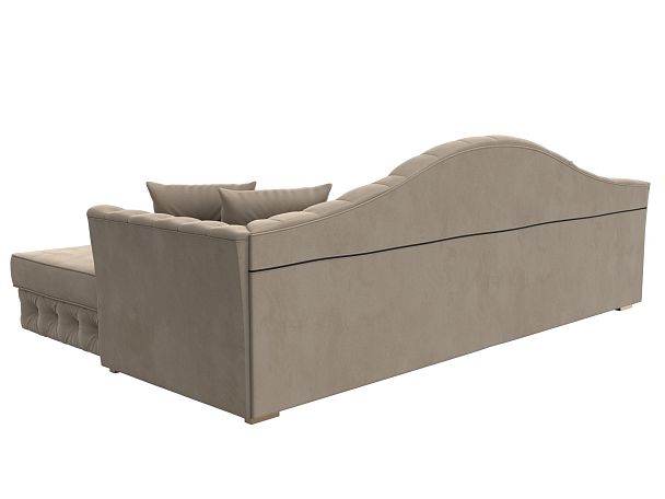 Диван угловой Артис правый угол Велюр бежевый - Вид 6