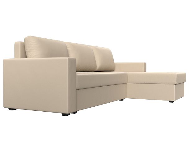 Угловой диван Траумберг Лайт правый (полностью экокожа бежевая) - Вид 3