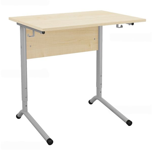 Стол ученический 121Р, 1-местный, регулируемый на плоскоовальной трубе (м/к Коричневый, Серый, Черный), гр.5-7 - Вид 1