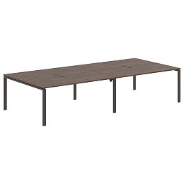 Стол 4-х местный EUWST 3516 Дуб Денвер тёмный/Мокко 3526х1606х750 EDIS - Фото предпросмотра