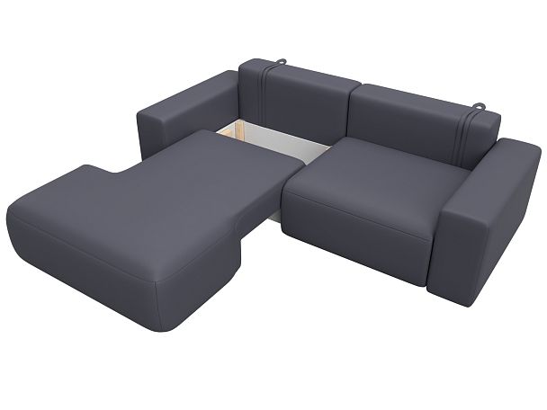 Диван угловой Лига-036 НПБ Классик левый угол Экокожа серый - Вид 7