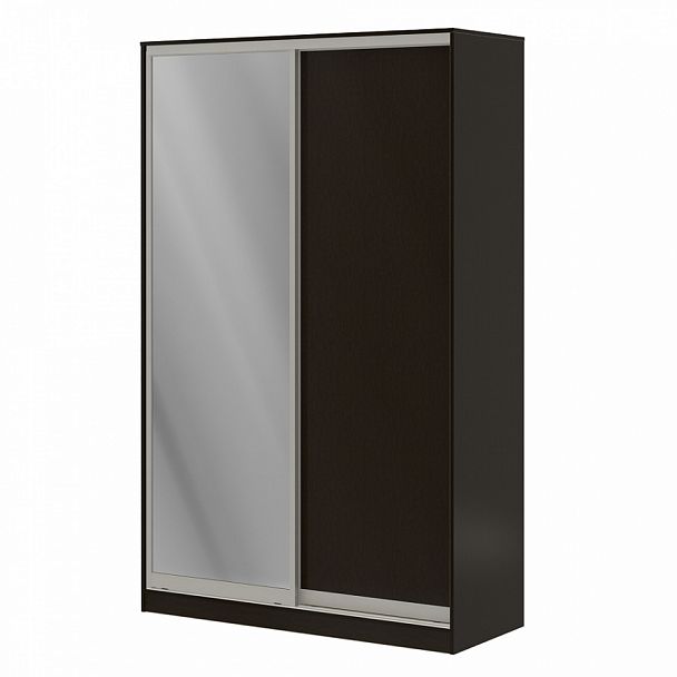 Шкаф купе 1,2 м с одной зеркальной и одной ЛДСП дверями "Система-M" ПК-ШК-КМШ240х120Д1/СЗ1-В1-179 дуб ферраре - Вид 1