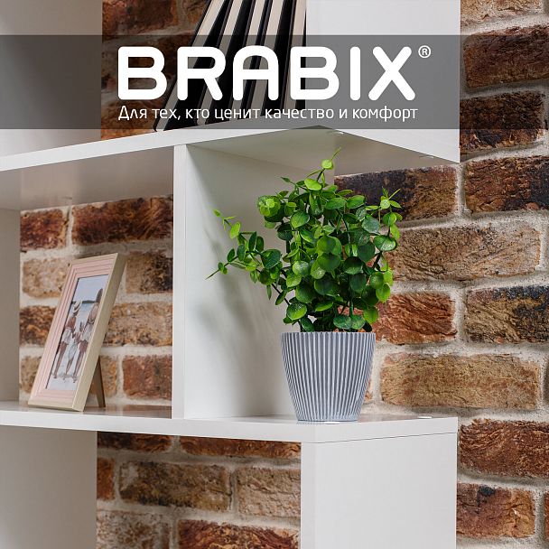 Стеллаж BRABIX "Scandi SH-008", 730х250х1760 мм, 6 секций, ЛДСП, белый, 641897, ЦБ013658-1 - Вид 7