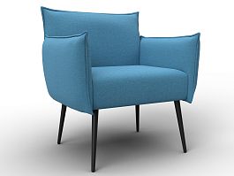 Кресло Лига-083 Рогожка голубой - Фото предпросмотра