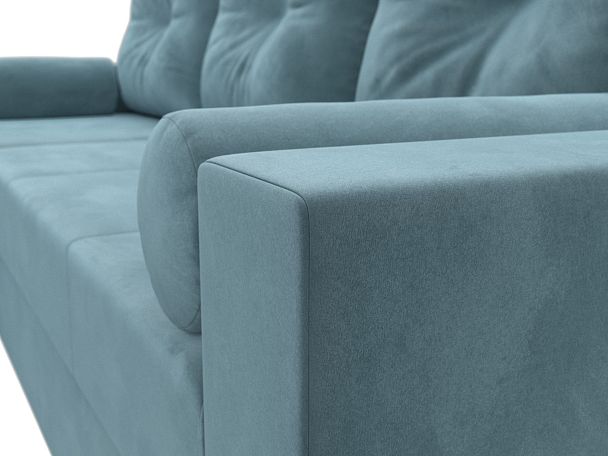 Диван угловой Верона Лайт угол левый (полностью велюр бирюзовый) - Вид 4