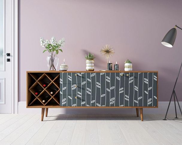 Комод Berber удлиненный с бутылочницей 18 принт арт BB15/Print_18 - Вид 4