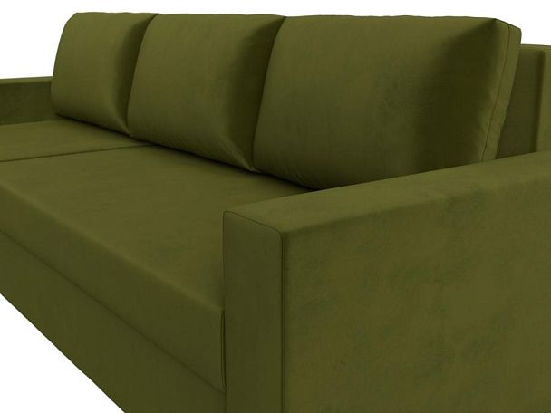Угловой диван Траумберг Лайт левый (полностью микровельвет зеленый) - Вид 4