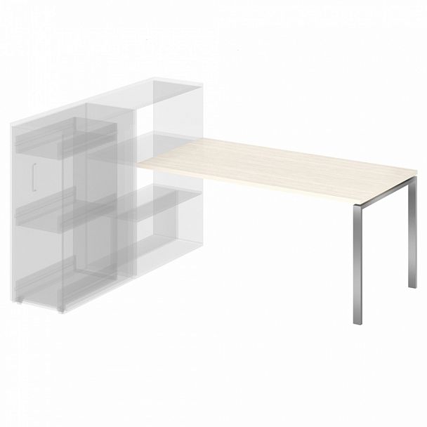 Стол приставной на металлокаркасе "Тандем-А" ПК-ТНА-СТП155Х80-В2-1048 дуб альпийский - Вид 1