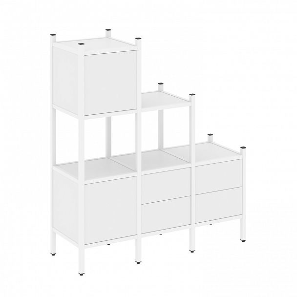Стеллаж "Loft" VR.L-12 белый бриллиант/белый - Вид 1