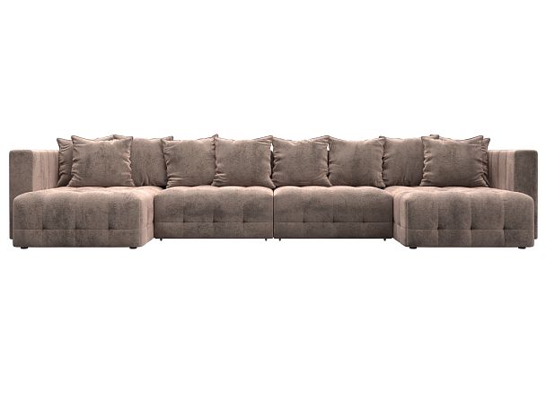 Диван П-образный Лига-052 НПБ Лонг Велюр бежевый - Вид 2