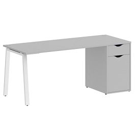 Home Office Стол письменный VR.SP-3-178.1.A Серый/Белый металл 1780*720*750 - Фото предпросмотра