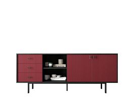 Комод с дверками и нишей Emerson арт EM15/red/L - Фото предпросмотра