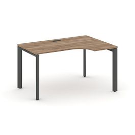 Style Project Next Стол рабочий эргономичный SN-59P.SPA-001(R) Дуб Табак/Металл Антрацит/Черный Заглушка 1380*600/980*750 - Фото предпросмотра