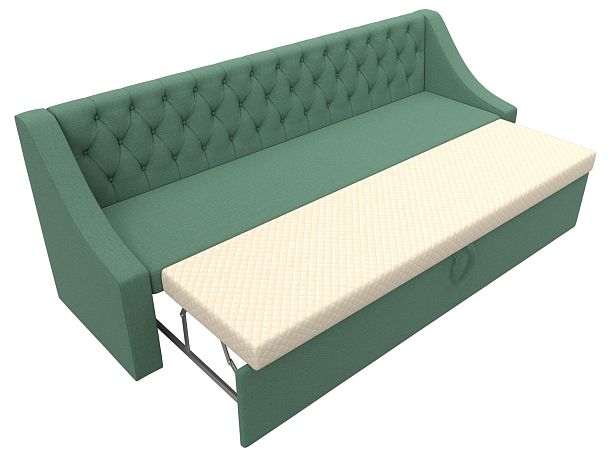 Диван кухонный прямой Мерлин Рогожка зеленый - Вид 6