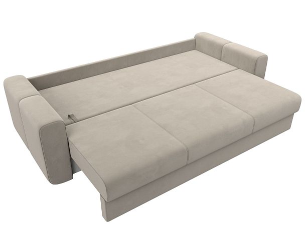 Прямой диван Лига-031 Микровельвет бежевый - Вид 8