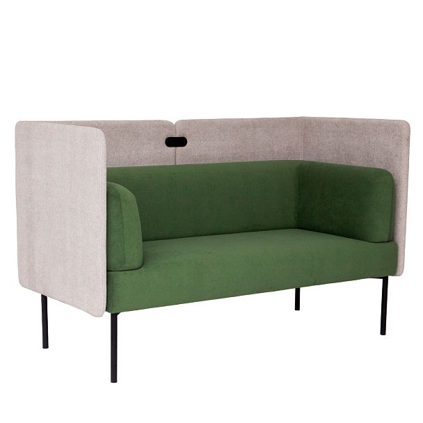 Диван Garda с экраном, велюр Galaxy Lite 09, ножки металл черный муар - Вид 2