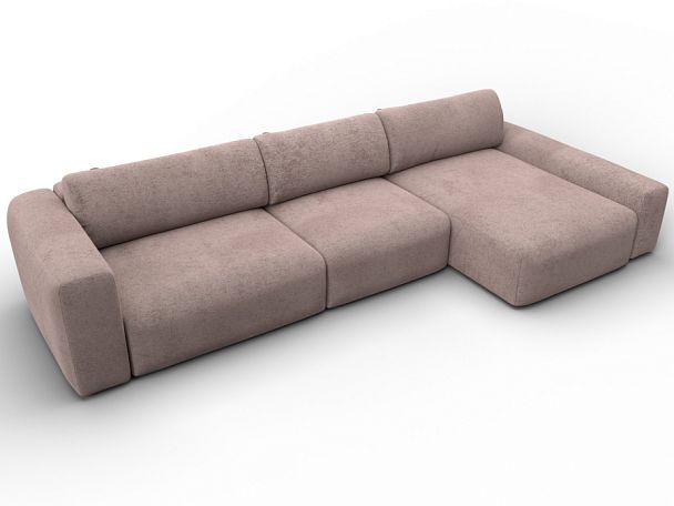 Диван угловой Лига-066 НПБ Лонг угол правый Велюр бежевый - Вид 6