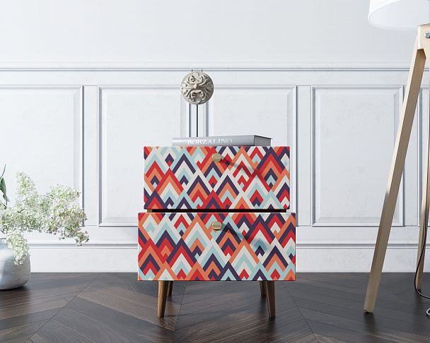 Тумбочка "Berber" с двумя ящиками 2 принт - Вид 4