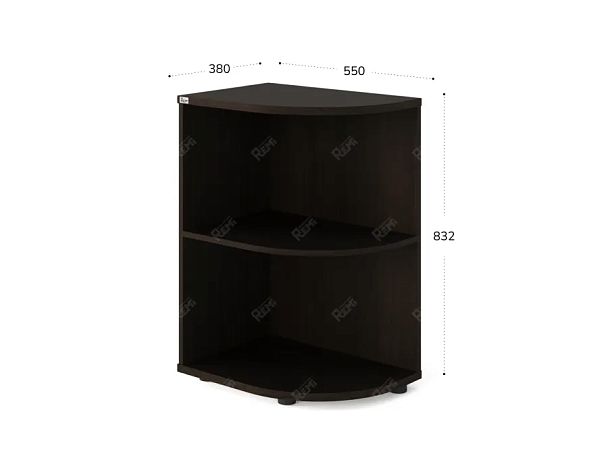 UNITY РШ-14Г ВЕНГЕ Стеллаж открытый Угловой 380х550х832 - Вид 1