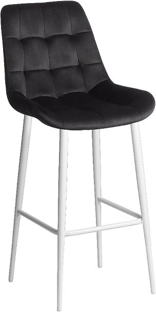 Комплект барных поворотных стульев Эйден, черный H75/белый, 3 шт. - Вид 4
