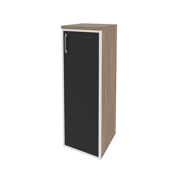 Onix Шкаф средний узкий правый O.SU-2.4 R (R) black Дуб аризона/Стекло black 400*420*1207 - Вид 1