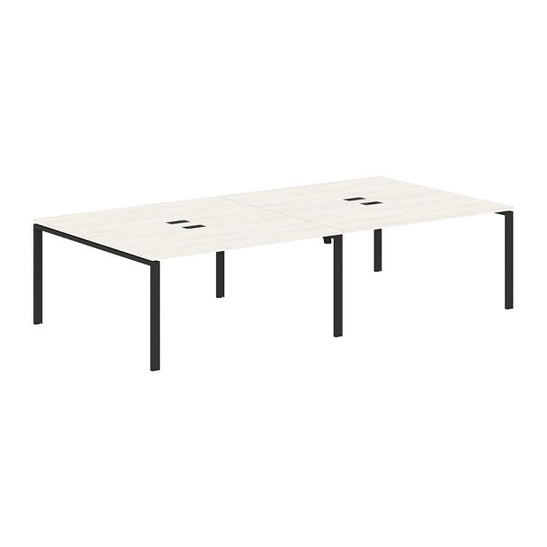 Стол 4-х местный EUWST 3116 Ясень Траун/Черный 3126х1606х750 EDIS - Вид 1