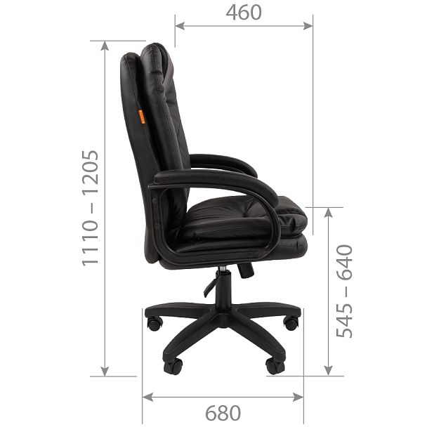 Кресло CHAIRMAN 668LT, экокожа, черный - Вид 6