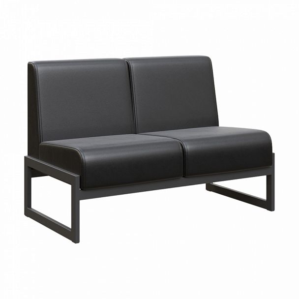 Диван двухместный "MODULE" MD.D2 Черный+черный - Вид 1