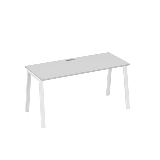 Стол письменный на металлокаркасе TRE A4 А4 Б3 015 БП серый / металлокаркас белый - Вид 1