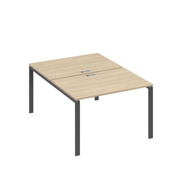Станция рабочая 2х120 на металлокаркасе UNO A4 А4 Б1 176 БП дуб скандинавский / металлокаркас антрацит - Вид 1