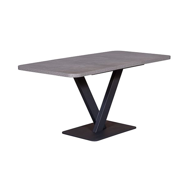 Стол Chester раздвижной  (120+40) камень темный, опоры черные - Вид 11