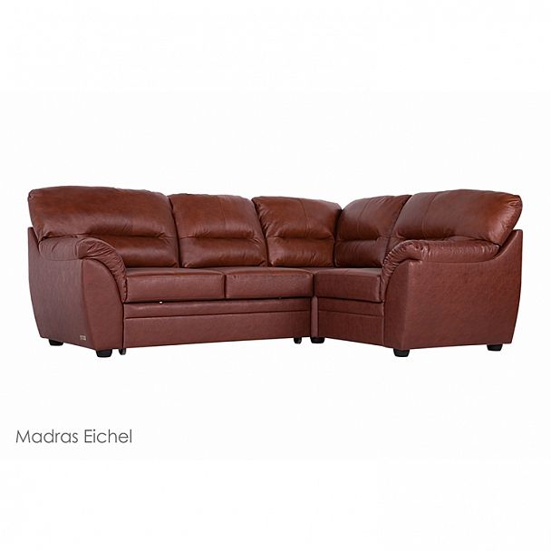 Угловой диван "Атлантик с тумбой" в коже - Вид 1