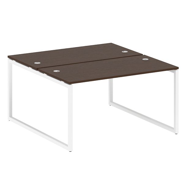 Metal System Quattro Р. ст. на О-образном м/к 40БО.РАС-СП-2.3 Венге/Белый металл 1400*1475*750 - Вид 1